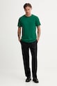 Les Deux t-shirt bawełniany Norregaard 1000201 zielony AW25