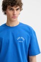 Les Deux t-shirt bawełniany niebieski 1000216