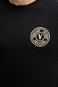 Bavlnené tričko Versace Jeans Couture 79GAHT00.CJ00T čierna