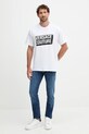 Bavlnené tričko Versace Jeans Couture 79GAHP02.CJ01P biela AW25