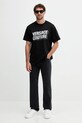 Versace Jeans Couture t-shirt bawełniany 79GAHP02.CJ01P czarny AW25