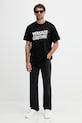 Bavlnené tričko Versace Jeans Couture 79GAHP02.CJ01P čierna AW25