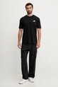 Βαμβακερό μπλουζάκι adidas 3-Stripes JV6783 μαύρο AW25