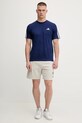adidas pamut póló 3-Stripes JV6785 sötétkék AW25