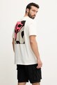 adidas t-shirt bawełniany x Mercedes nadruk beżowy JX4285