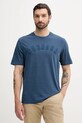 Barbour tricou din bumbac BANFORD imprimeu bleumarin MTS1443