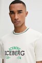 Iceberg t-shirt bawełniany beżowy F010.6325
