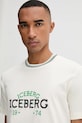Iceberg t-shirt bawełniany beżowy F010.6325