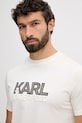 Karl Lagerfeld t-shirt beżowy 554225.755038