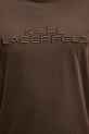 Karl Lagerfeld t-shirt bawełniany 554227.755037 brązowy