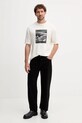 Bavlněné tričko Karl Lagerfeld 554225.755131 béžová AW25