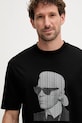 Karl Lagerfeld tricou din bumbac negru 554225.755144
