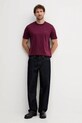 Bavlněné tričko Karl Lagerfeld 554200.755002 burgundské AW25