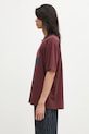 by Parra cotton t-shirt Protect the sun 54401. maroon AW25