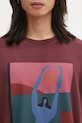 by Parra cotton t-shirt Protect the sun maroon 54401.