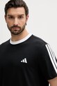 adidas t-shirt in cotone Essentials 3-stripes nero JV6762