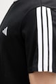 adidas t-shirt in cotone Essentials 3-stripes JV6762 nero