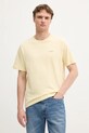 Pepe Jeans tricou din bumbac imprimeu galben PM509741