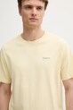 Pepe Jeans tricou din bumbac galben PM509741