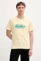 Pepe Jeans t-shirt bawełniany nadruk żółty PM509959
