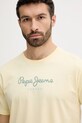 Odzież Pepe Jeans t-shirt bawełniany PM509979 żółty