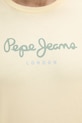 Βαμβακερό μπλουζάκι Pepe Jeans κίτρινο PM509979