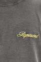 Represent t-shirt bawełniany Script Logo szary MLM100026