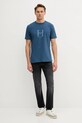 Hackett London t-shirt bawełniany HM5000002 niebieski AW25