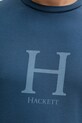 Bavlnené tričko Hackett London HM5000002 modrá