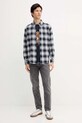 Βαμβακερό μπλουζάκι Hackett London HM5000022 σκούρο μπλε AW25