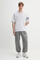 Памучна тениска adidas Originals Neuclassics HZ3699 сив AW25