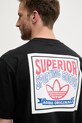 adidas Originals pamut póló Graphic Lo Ss T JW0161 fekete
