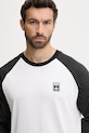 Bombažna majica z dolgimi rokavi adidas Originals Graphic Lo Tee bela JW0164