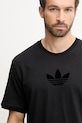 Βαμβακερό μπλουζάκι adidas Originals Oversize Tee μαύρο JW5913