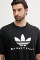 adidas Originals t-shirt Originals Basketball Courtside Tee fekete JW6641