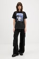 adidas Originals tricou din bumbac Buffy Tee JX1278 negru AW25