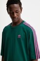 Βαμβακερό μπλουζάκι adidas Originals Oversize Tee πράσινο KA0477