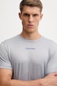 Tréningové tričko Calvin Klein Performance sivá LVGMF5K101