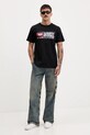 Βαμβακερό μπλουζάκι Diesel T-NORM-T6 A19436.0PLAT μαύρο AW25