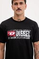 Βαμβακερό μπλουζάκι Diesel T-NORM-T6 μαύρο A19436.0PLAT