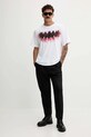 Diesel t-shirt bawełniany T-BOXT-T21 A19617.0PLAT biały AW25