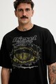 Diesel t-shirt bawełniany T-BOXT-T25 czarny A19640.0PLAT