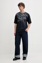 Diesel t-shirt bawełniany T-BOXT-T5 A18653.0AGCA granatowy AW25
