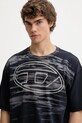 Diesel t-shirt bawełniany T-BOXT-T5 granatowy A18653.0AGCA