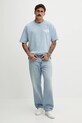 Diesel t-shirt bawełniany T-BOXT-T23 A18731.0PLAT niebieski AW25
