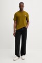MSGM t-shirt bawełniany 3940MM117.257798 zielony AW25