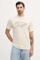 Guess t-shirt bawełniany wzorzyste beżowy M5BI07.I3Z14