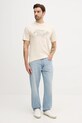 Guess t-shirt bawełniany M5BI07.I3Z14 beżowy AW25