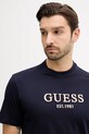Guess t-shirt bawełniany granatowy M5BI09.K8FQ4