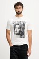 Guess t-shirt bawełniany nadruk beżowy M5BI53.KBW41